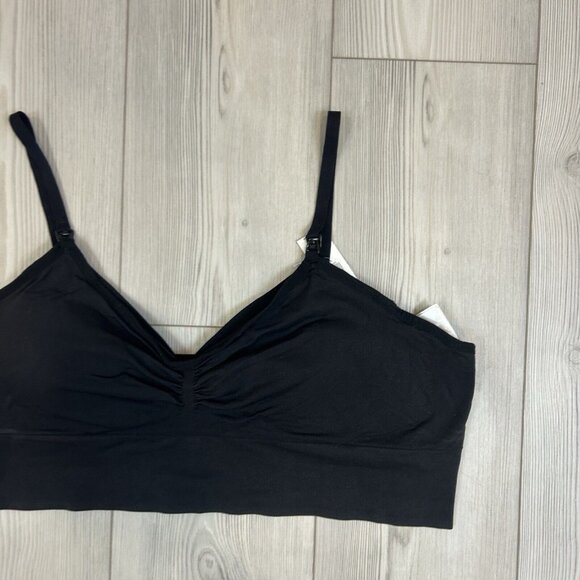 🛑 NWT Old Navy XXL Maternity High Support Hands-Free Pumping Bra Black - Picture 4 of 10